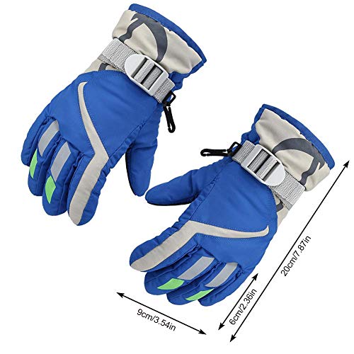 Leiyini Kids Winter Snow Ski Gloves Children Snowboard Gloves Outdoor Waterproof Gloves for Boys Girls - Thumbnail 3