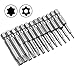 13 pcs 1/4 Inch Screw Driver Bit Set, AFUNTA S2 Steel Hex Shank T5-T40 Magnetic Torx Head Security Tamper Proof Star 6 Point Screwdriver Kit Tools
