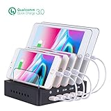 Fastest Charging Station for Multiple Devices, Othoking USB 5-Port Charging Station Dock & Charging Stand Organizer with QC 3.0 for Smartphones, Tablets & Other Gadgets