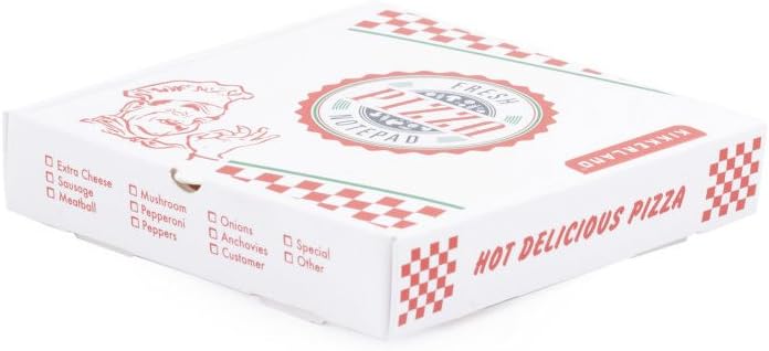 Kikkerland Pizza Notepad, 130 Notes, Box Holder, multicolor, 94 x 89 mm - Image 5