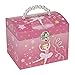 Jewelkeeper Dancing Ballerina Music Jewelry Box with Pearl Handle and Removable Insert, Girl's Jewel Storage Organizer, Swan Lake Tune