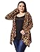 Agnes Orinda Ladies Plus Size Long Sleeves Knitted Autumn Chic Cardigan Beige Black 3X