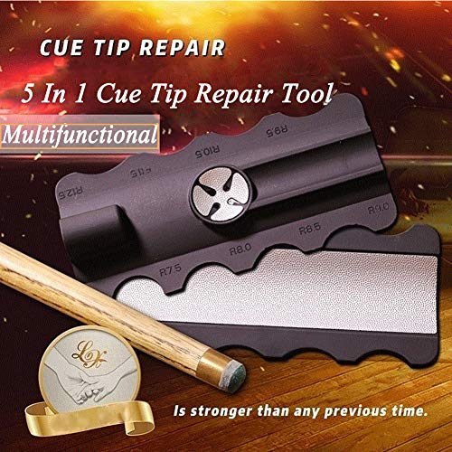 5 in 1 Snooker Pool Cue Repair Kit Multifunctional Cue Tip Shaper