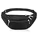 Hopedas Fanny Pack Waist Bag Belt Nylon Multifunctional For Women Men Outdoors Hip Bum Bag Pack for Hiking Running Cycling Camping Climbing Travel (Black)