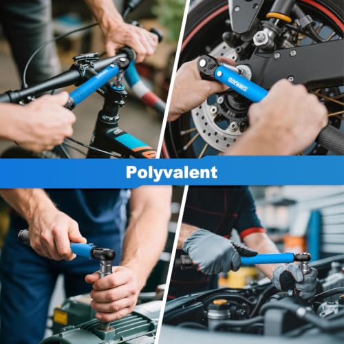 GoYwato Torque Wrench 1/4 Inch 3/8 Inch 1/2 Inch Torque Wrench Set of 20-230 10-140 3-33 N·m, Accuracy ±3%, 72 Teeth, Double Scale Torque Wrench Set for Motorcycles, Bikes, Cars, Trucks Bolts