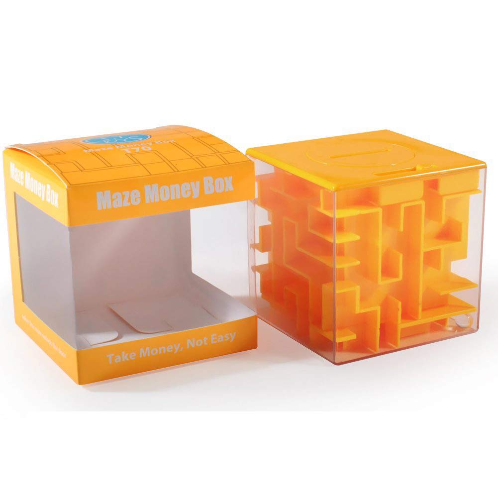 Photo 1 of Trekbest Money Maze Puzzle Box - A Fun Unique Way to Give Gifts for Kids and Adults (Yellow)