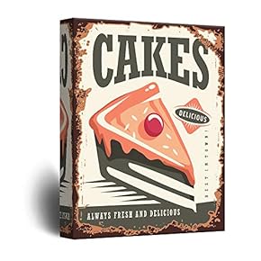 Canvas Wall Art - Vintage Poster Style Cakes Art - Giclee Print Gallery Wrap Modern Home Art Ready to Hang - 12x18 inches