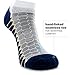 Balega Silver Compression Fit Performance No Show Athletic Running Socks for Men and Women (1 Pair), White/Grey, Small