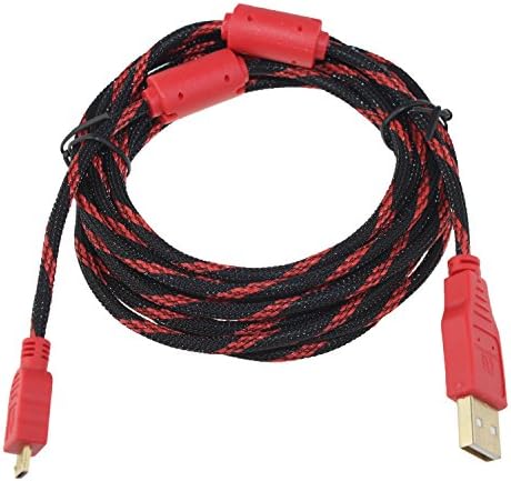GodMode Premium Extra Long 10ft / 3m - Durable Nylon Braided 24K Gold Connectors - Charge and Play - USB Charger Cable For Sony PlayStation PS4 / PS4 Slim / PS4 Pro Game System Console Controller