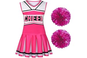 Gortykor Cheerleader Costume for Girls Cheerleading Outfit for Halloween Cheerleader Gifts 3-10 Years