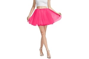 SKYASIA Adult Women's 4 - Layered Fluffy Tulle Tutu Skirt for Ballet, Dance, Halloween & Christmas Costumes