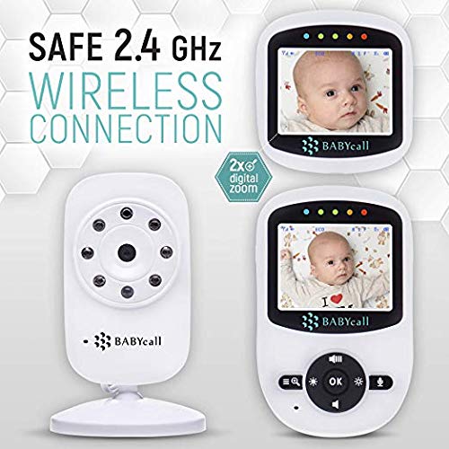 Video Baby Monitor with Camera - Upgrade 2019 Model of Monitoring System with Night Vision, Two Way Audio, Temperature detectors - Long Range Wireless Monitoring by BABYcall - Thumbnail 5