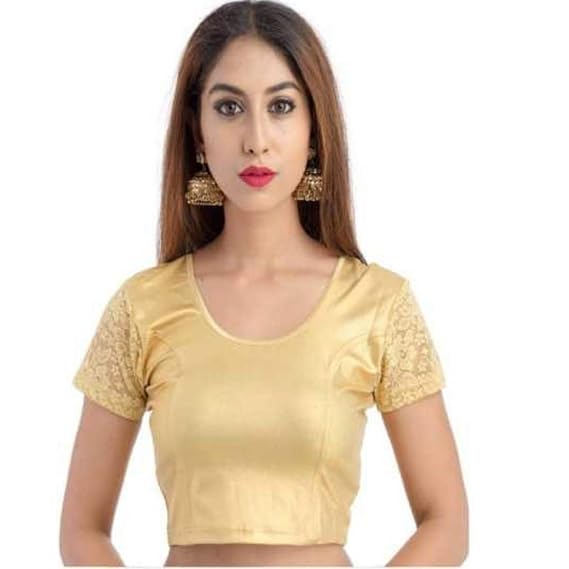 stretchable blouse 28 to 46 size cotton lycra For Women
