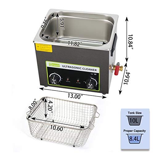 Ultrasonic Carburetor Cleaner 10L, ONEZILI High Power 240W Ultrasonic