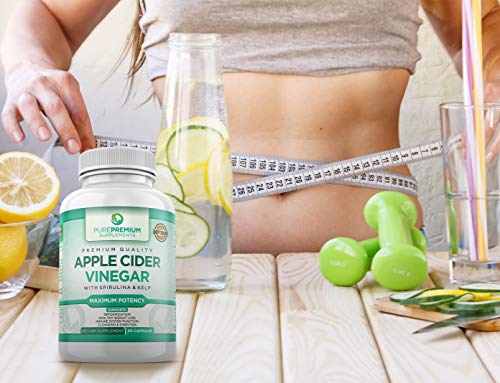 Premium Apple Cider Vinegar Capsules by PurePremium (Maximum Strength) Apple Cider Vinegar Capsules - ACV Supplements – Supports Healthy Digestion, Energy, and Immune System - 90 ACV Capsules