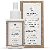 BEE and YOU Anti Aging, Anti Wrinkle Face Cream Serum, Dark Spot Remover, Moisturizer, Pore Minimizer Skin Care, Bee Propolis Extract, Raw Honey, Bee Venom and Hyaluronic Acid, 1.0 fl. Oz
