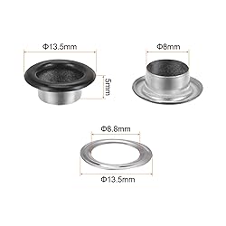HARFINGTON 200 Set Color Round Grommets 8mm