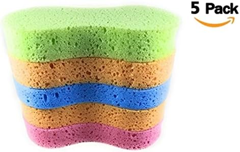 Extra Large Multifunctional Honeycomb Hole Expanding Compressed Car Wash Sponge- Pack of 5