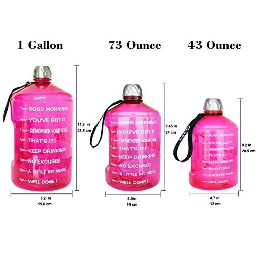 BuildLife 1 Gallon Water Bottle -Motivational Fitness Workout with Time Marker/Drink More Daily/Clear BPA-Free/Large… - Image 3