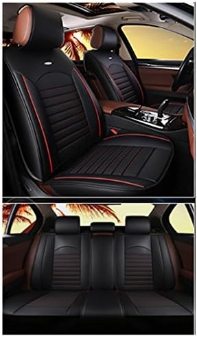 Muyihan カーシートクッション お手入れ簡単 Puレザー 5人乗り用 滑り止め裏地