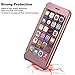 iPhone 6s Plus Case,Mirror Smart Clear View Window Flip Case Cover For iPhone 6s Plus, iPhone 6 Plus - rose gold