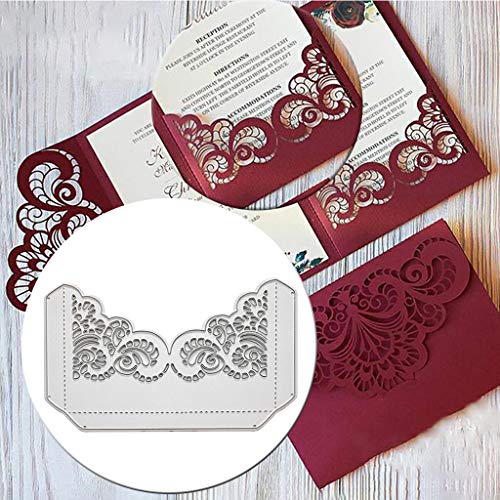 Hukai Flower Invitation Metal Cutting Dies Stencil DIY Scrapbooking Album Stamp Paper Card Embossing Crafts Decor,Good Gift for Your Kids to Cultivate Their Hands-on Ability - Thumbnail 3