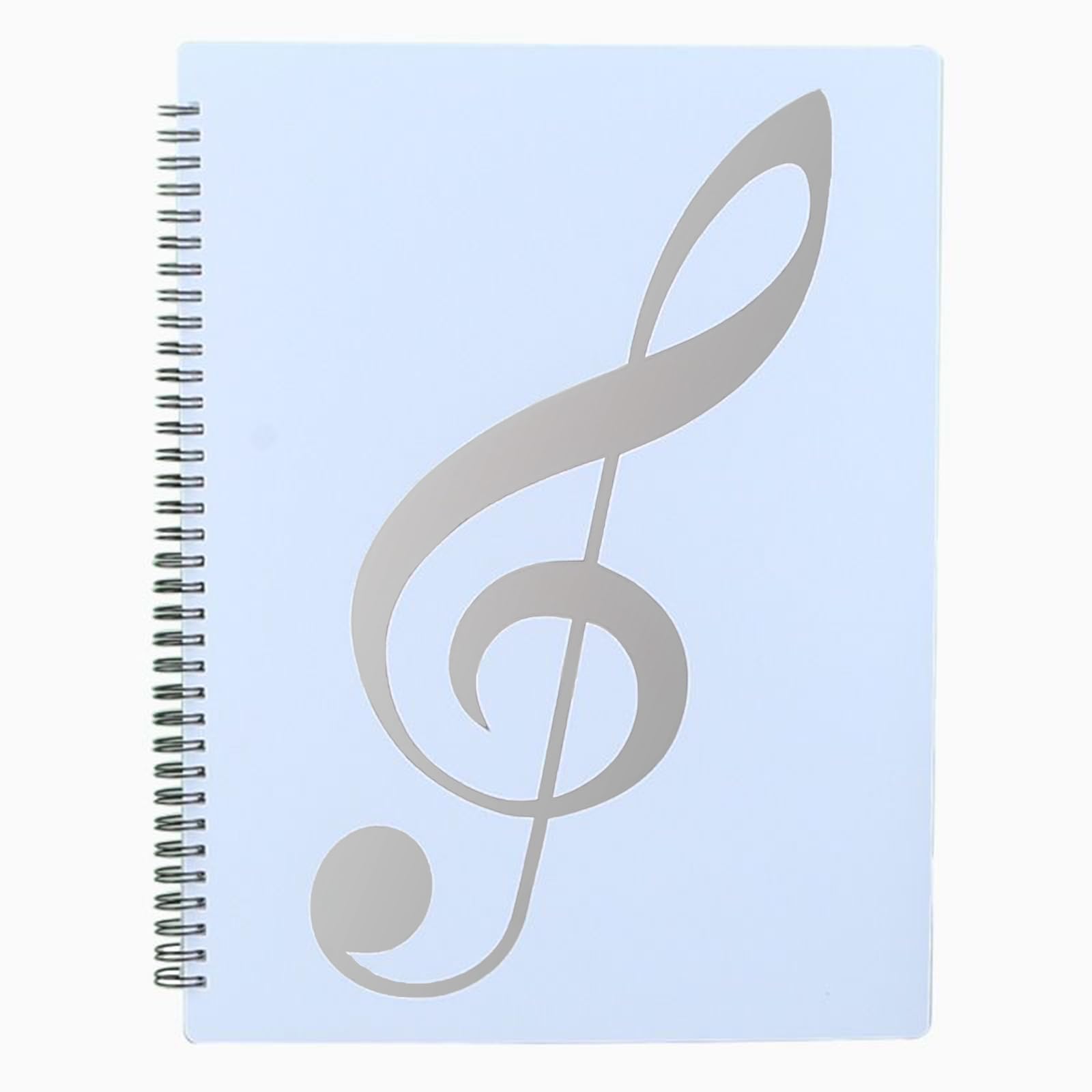 MUROAD A4 Sheet Music Folder, Allow Annotations, Eliminate Glare, 60 Pages Spiral Sheet Music Binder Holder Storage Organizer, Blue