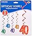 Beistle 40 Whirls Assorted Colors 5 Count