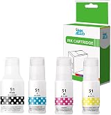 InkJello Ink Bottles for Canon Pixma G1520 G2520 G2560 G3520 G3560 G1560 GI-51 view 1