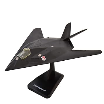 New Ray Modern Fighter Jet, F-117 Nighthawk Jet, 1/72 Scale with Plastic Stand (Black)