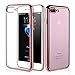 iPhone 7 Plus Case,Amuoc Soft Bumper Cover with Crystal Clear Back Panel Protective Case for iPhone 7 Plus (Rose gold)