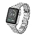 Kartice for Apple Watch Band ,Alloy Crystal Rhinestone Diamon Watch Band Luxury Stainless Steel Bracelet Strap Watch Bands for Apple Watch All Models (T-Silver-38mm)