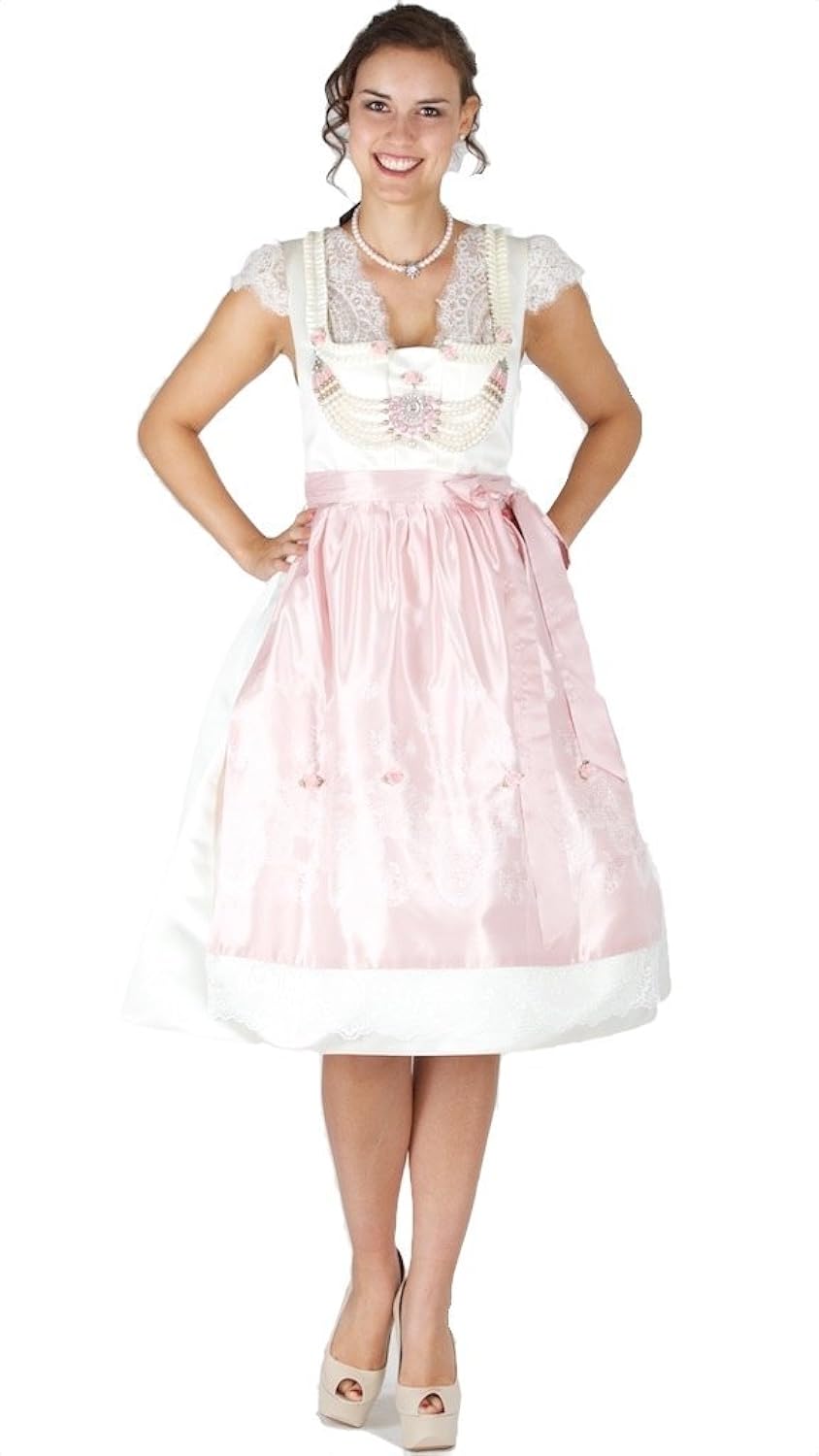 Dopino Braut Seiden Dirndl Sophia 70er länge ercu rose