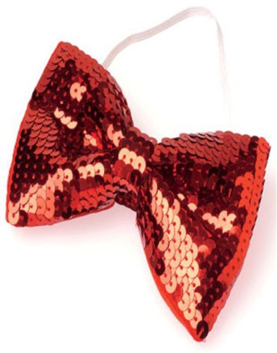 USToy Mens's Sequin Bowtie Red