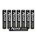 8 Acuvar AAA Rechargeable Batteries + Acuvar 3 in 1 Battery Charger for Double AA, Triple AAA and 9V Batteries