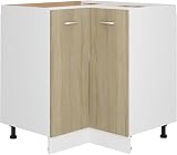 vidaXL Corner Bottom Cabinet Sonoma Oak 75.5x75.5x80.5cm Engineered Wood