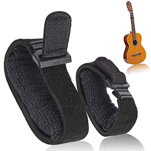 facmogu 2 piezas de amortiguador de cuerda de guitarra, envolturas de trastes de guitarra, correa de cubierta de cuerdas de guitarra, silenciador de graves ajustable, correas de silenciamiento de diapasón, accesorios para instrumentos musicales