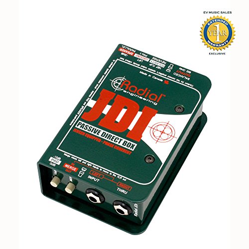 Radial Engineering R800 1010 JDI 1-channel Passive Direct Box with 1 Year Free Extended Warranty
