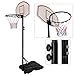 Smartxchoices Portable Height-Adjustable Basketball Hoop Stand Goal System Steel Pole with Backboard and Wheels for Kids Teenagers Youth Indoor Outdoor