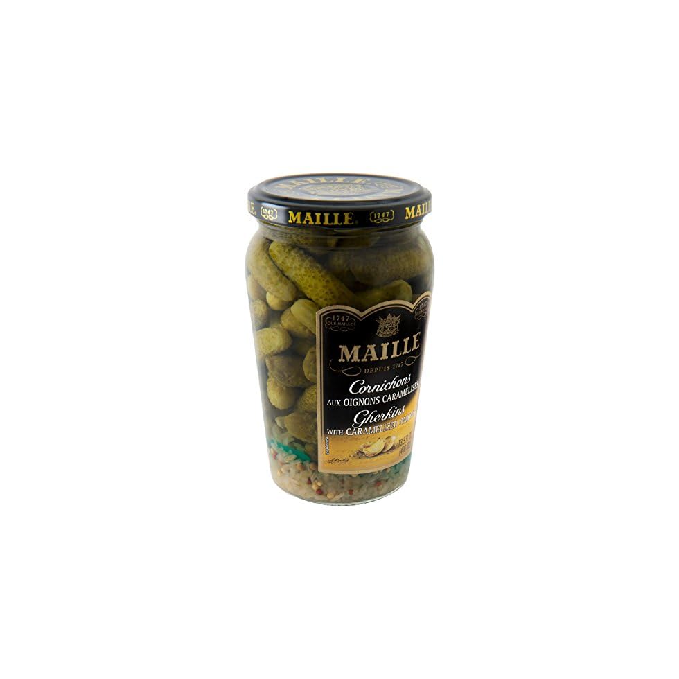 Maille Pickles Cornichons with Caramelized Onion 13.5 oz, Pack of 12