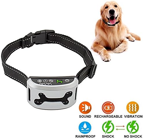 Bark Collar [New Version] Humanely Stops Barking with Sound and Vibration. NO SHOCK, Harmless and Humane. Small Dog Bark Collar, Medium Dog Bark Collar