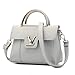 Flap V Women's Luxury Leather Clutch Bag Ladies Messenger Bags Famous Tote Bag Gray
