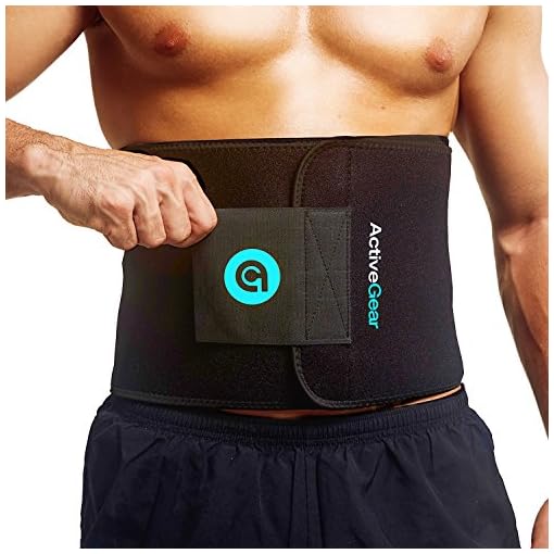 ActiveGear Waist Trimmer Belt Slim Body Sweat Wrap for Stomach and Back Lumbar Support