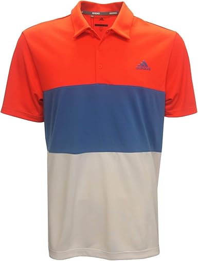 adidas men's advantage wide colorblock golf polo