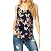 Lookatool Women's Butterfly Print Sleeveless Chiffon Tank Top Shirts Crew Vest (XL)