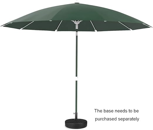 Outdoor Market Umbrellas Without Base Patio Table Umbrella With Glass Fiber Ribs For Garden And More 8 2ft Color Green Amazon Ca Home Kitchen