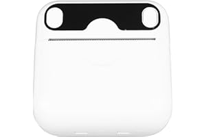 ZJchao Mini Thermal Printer Portable Inkless Wireless Pocket Printer for Home School Travel ABS Material 8x8x5cm with 9 Rolls