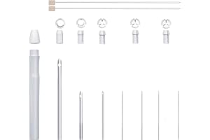 COLAYERIST 16 PCS Punch Needle Kit, Punch Needle Tool Adjustable Punch Embroidery Needles Kits, Punch Needle Kits Adults Beginner, DIY Craft Stitching