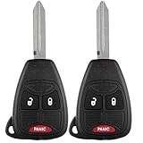 ECCPP Replacement fit for Uncut Keyless Entry Remote Control Car Key Fob Shell Case Chrysler Dodge Jeep Series OHT692713AA OHT692427AA OHT692714A M3N5WY72XX (Pack of 2)