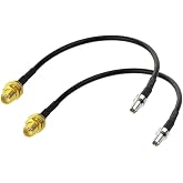 Bingfu 4G LTE Antenna Adapter SMA Female to TS9 Connector Coaxial Pigtail Cable 15cm 6 inch (2-Pack) Compatible with 4G LTE Mobile Hotspot MiFi Router Cellular Broadband Modem USB Modem Dongle Adapter